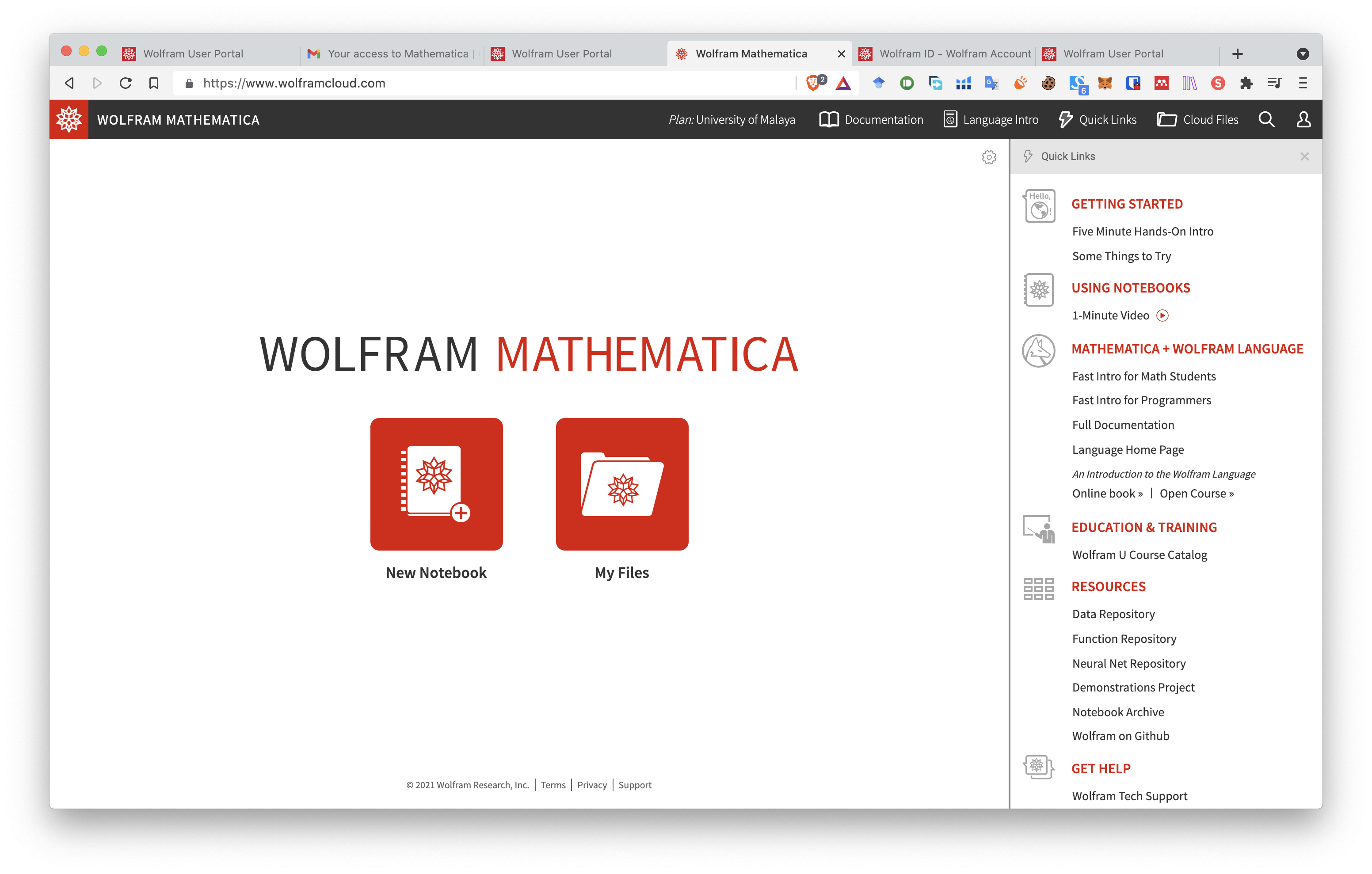 Step 10 of Getting Mathematica